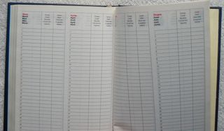 Agenda settimanale con bilancio mensile 1990