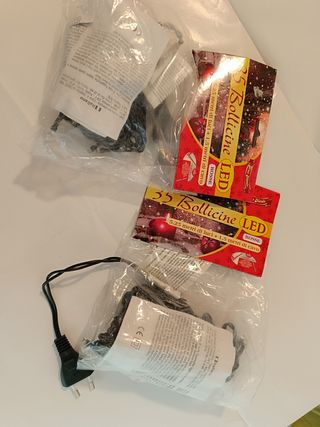 2 confezioni luci LED rosse 35 bollicine