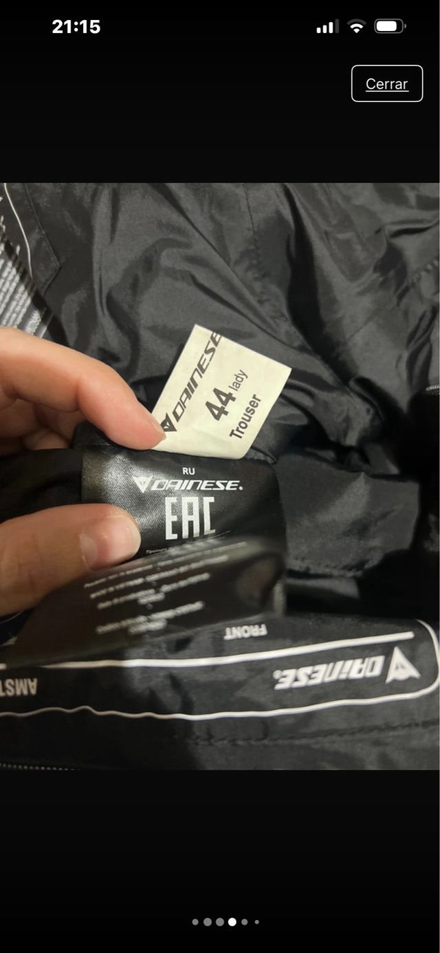 Pantalón Moto Cordura Dainese Negro Mujer