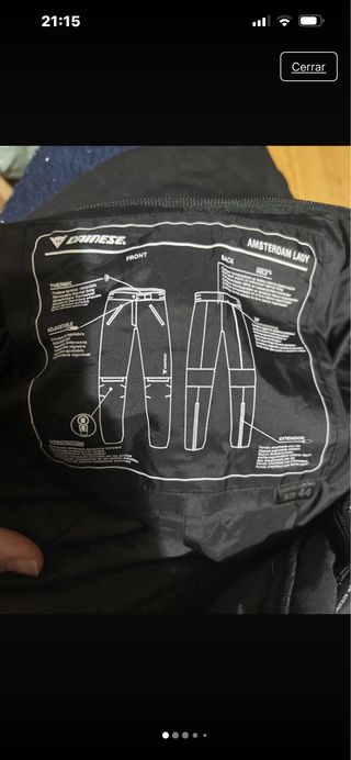 Pantalón Moto Cordura Dainese Negro Mujer