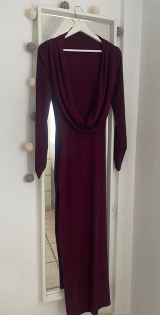 Vestido largo morado Zara Temporada 2025
