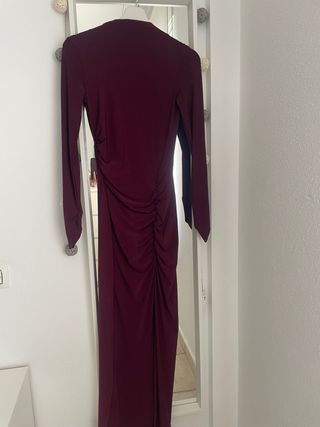 Vestido largo morado Zara Temporada 2025