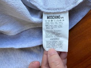 Felpa Moschino con cappuccio grigia taglia 48