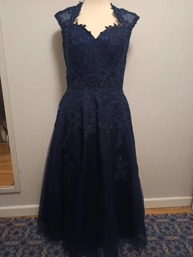 Vestido de fiesta azul oscuro talla M