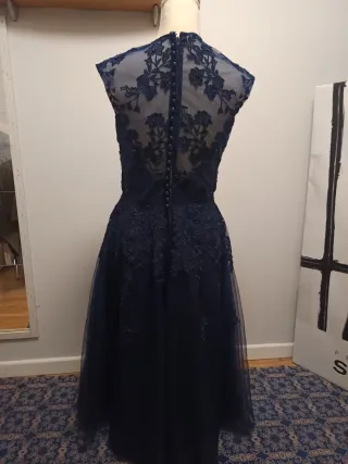 Vestido de fiesta azul oscuro talla M