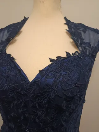 Vestido de fiesta azul oscuro talla M