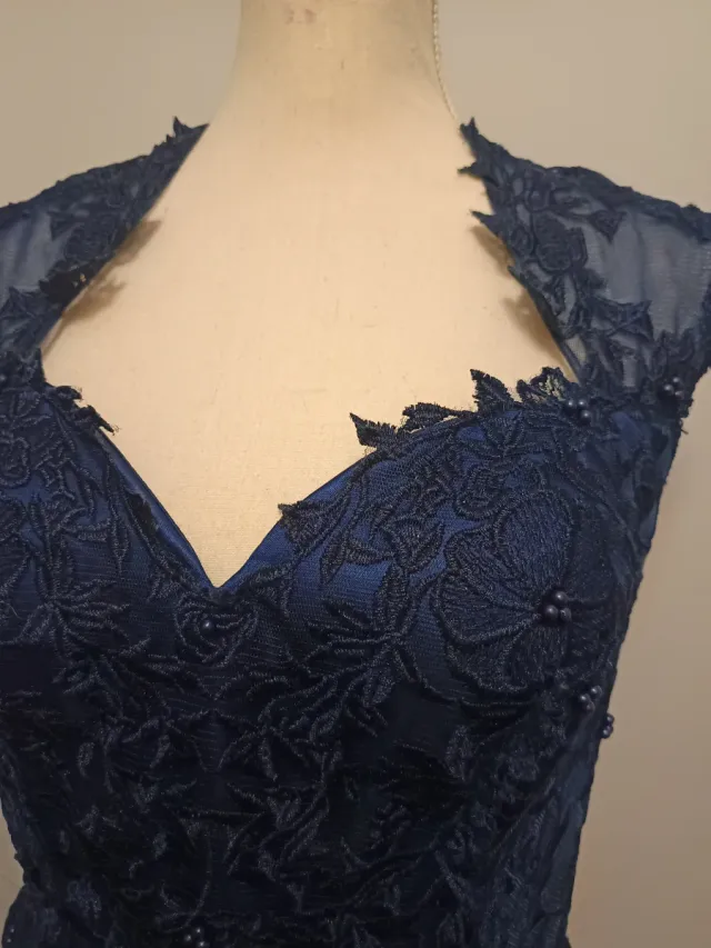 Vestido de fiesta azul oscuro talla M