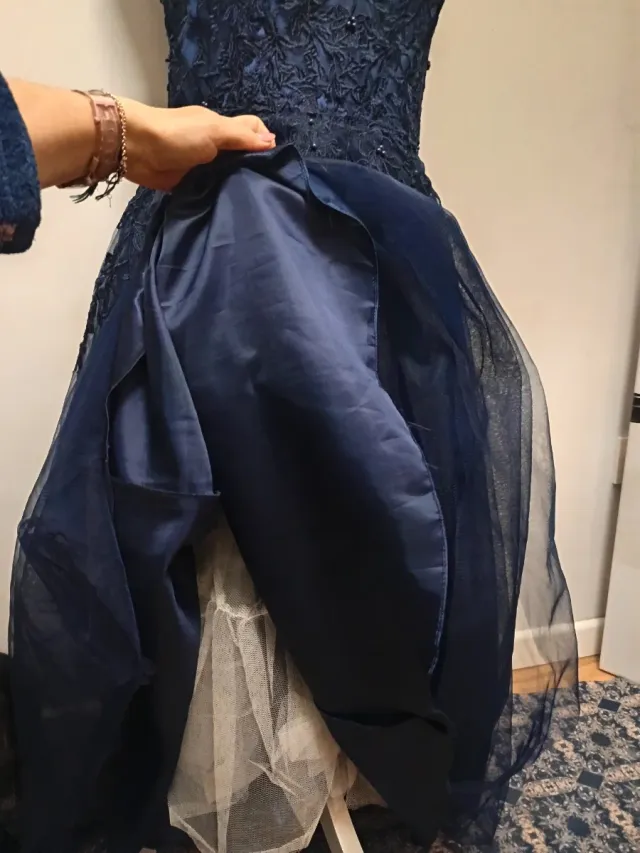 Vestido de fiesta azul oscuro talla M