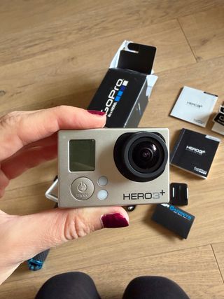 GoPro HERO3+ Plata con palo y funda acuatica