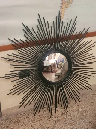 Specchio Sole Strega Chaty Vallauris Metallo Nero