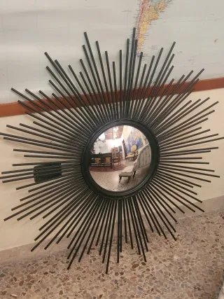 Specchio Sole Strega Chaty Vallauris Metallo Nero