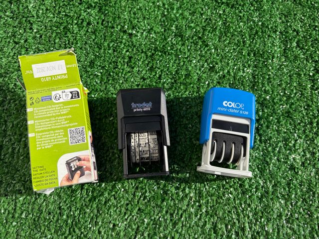 Lotto 2 timbri datari automatici professionali Trodat + Colop