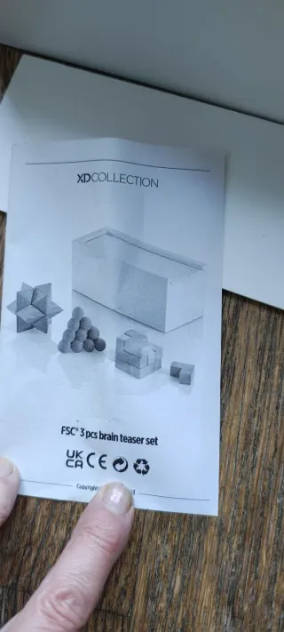 Set 3 Rompicapo in Legno