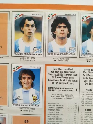 Álbum Cromos México 86 Panini