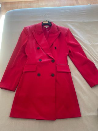 Vestido blazer H&M rojo talla M
