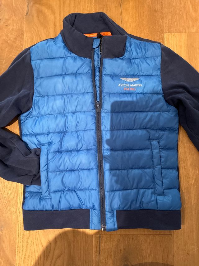 Chaqueta Aston Martin Niño Azul Plumas