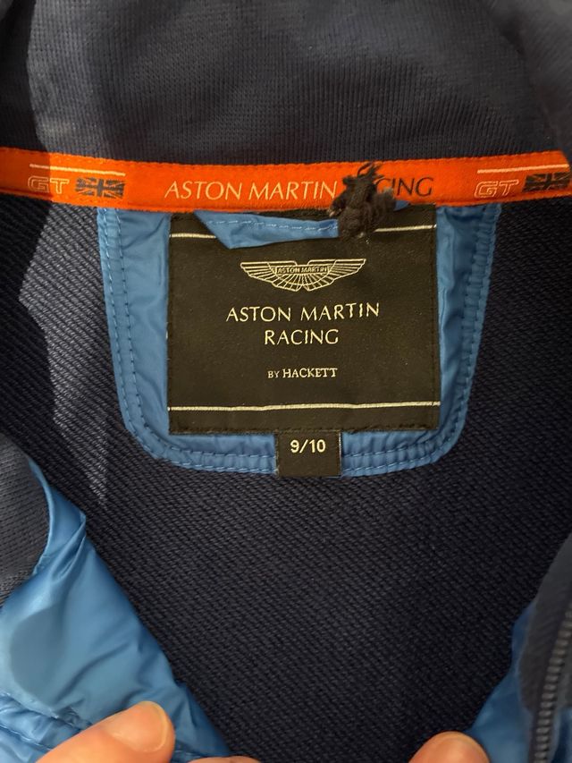 Chaqueta Aston Martin Niño Azul Plumas