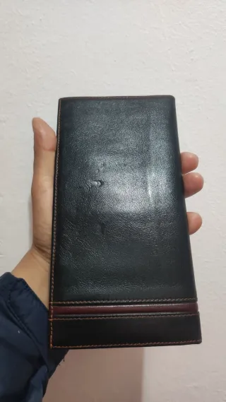 Billetera Pierre Cardin Mujer Vintage Negra