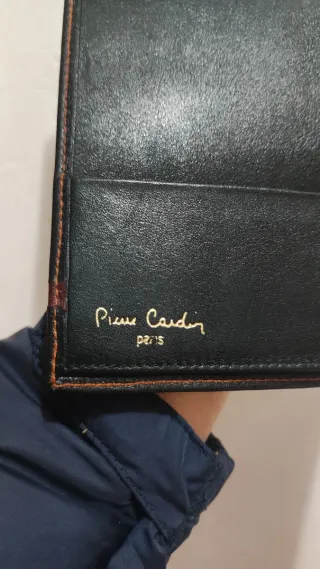 Billetera Pierre Cardin Mujer Vintage Negra