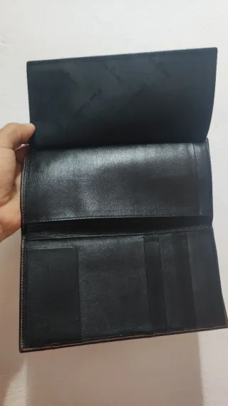 Billetera Pierre Cardin Mujer Vintage Negra