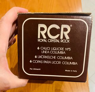 Set 6 Calici Cristallo RCR Piombo Nuovi