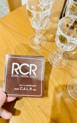 Set 6 Calici Cristallo RCR Piombo Nuovi