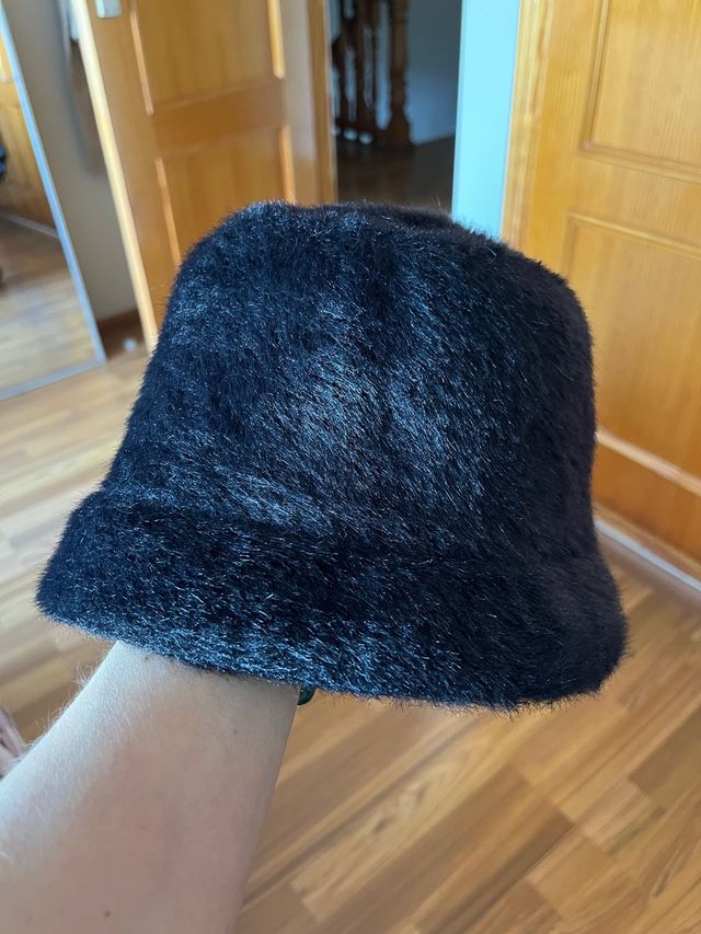 Sombrero bucket pelo negro