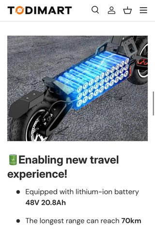 Patinete Eléctrico Todimart - Electric Scooter