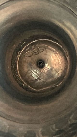 Portacandele elegante in peltro