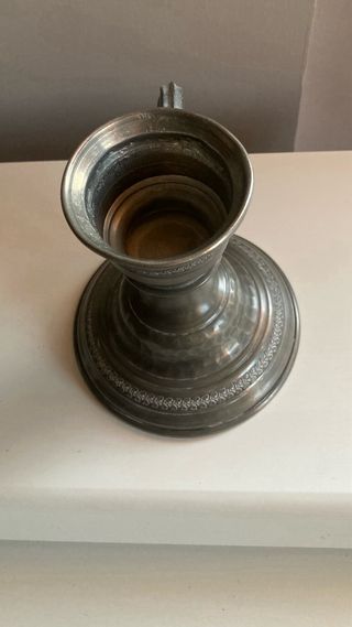 Portacandele elegante in peltro