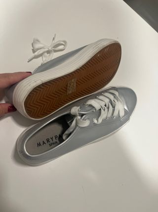 Zapatillas Marypaz plateadas sin usar