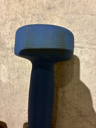 Mancuernas de colores (2 rojas, 2 azules)