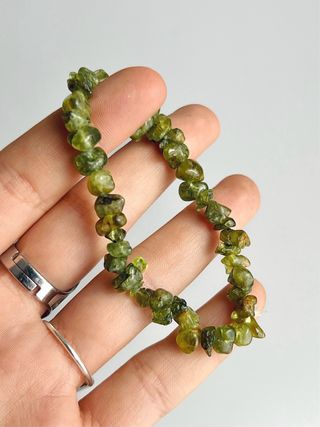 Pulsera Chips Mineral Peridoto