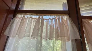 2 Tende organza albicocca