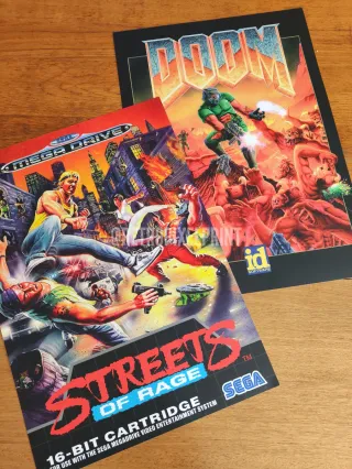 Láminas DOOM e STREETS OF RAGE