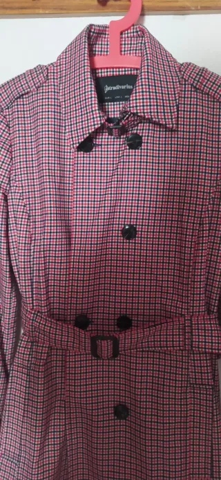 Gabardina Stradivarius cuadros L