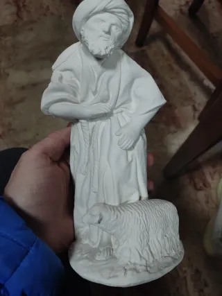 Dos figuras de pastores de escayola