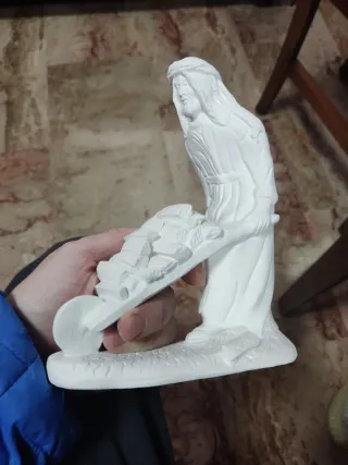 Dos figuras de pastores de escayola