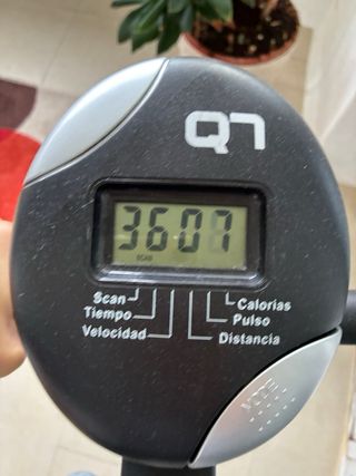 Bicicleta Estática Gris y Negra