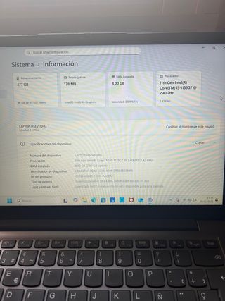 Ordenador portátil Lenovo gris