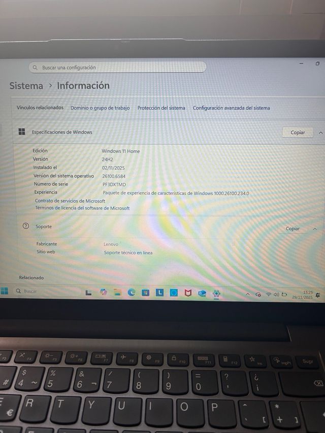 Ordenador portátil Lenovo gris