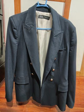 Americana Zara Talla 44 Azul