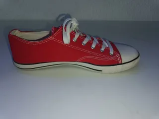Zapatillas Lona Rojas Talla 46 Clásicas