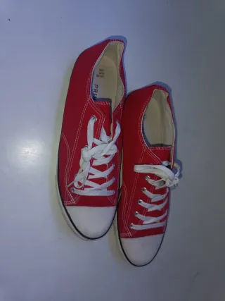 Zapatillas Lona Rojas Talla 46 Clásicas