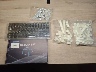 Set Keycaps Womier LQXO Nero Bianco
