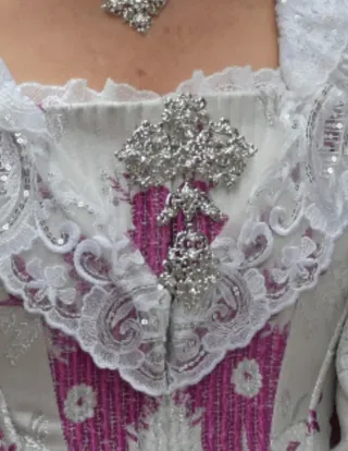 Aderezo Fallera Plata con Cristales