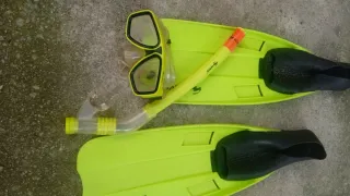 Kit de snorkel y aletas