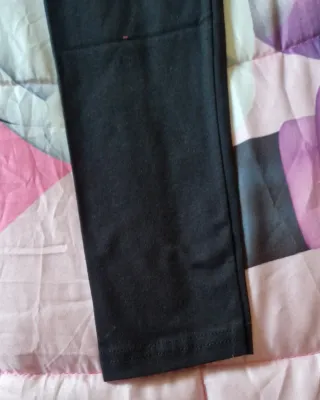 Leggings donna neri con fascia oro