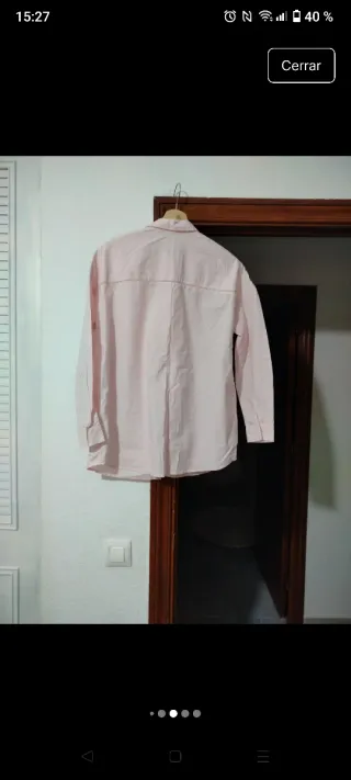 Camisa rosa bordada