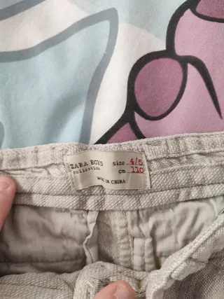 Traje Zara Chaqueta y Pantalón Beige T.4-5